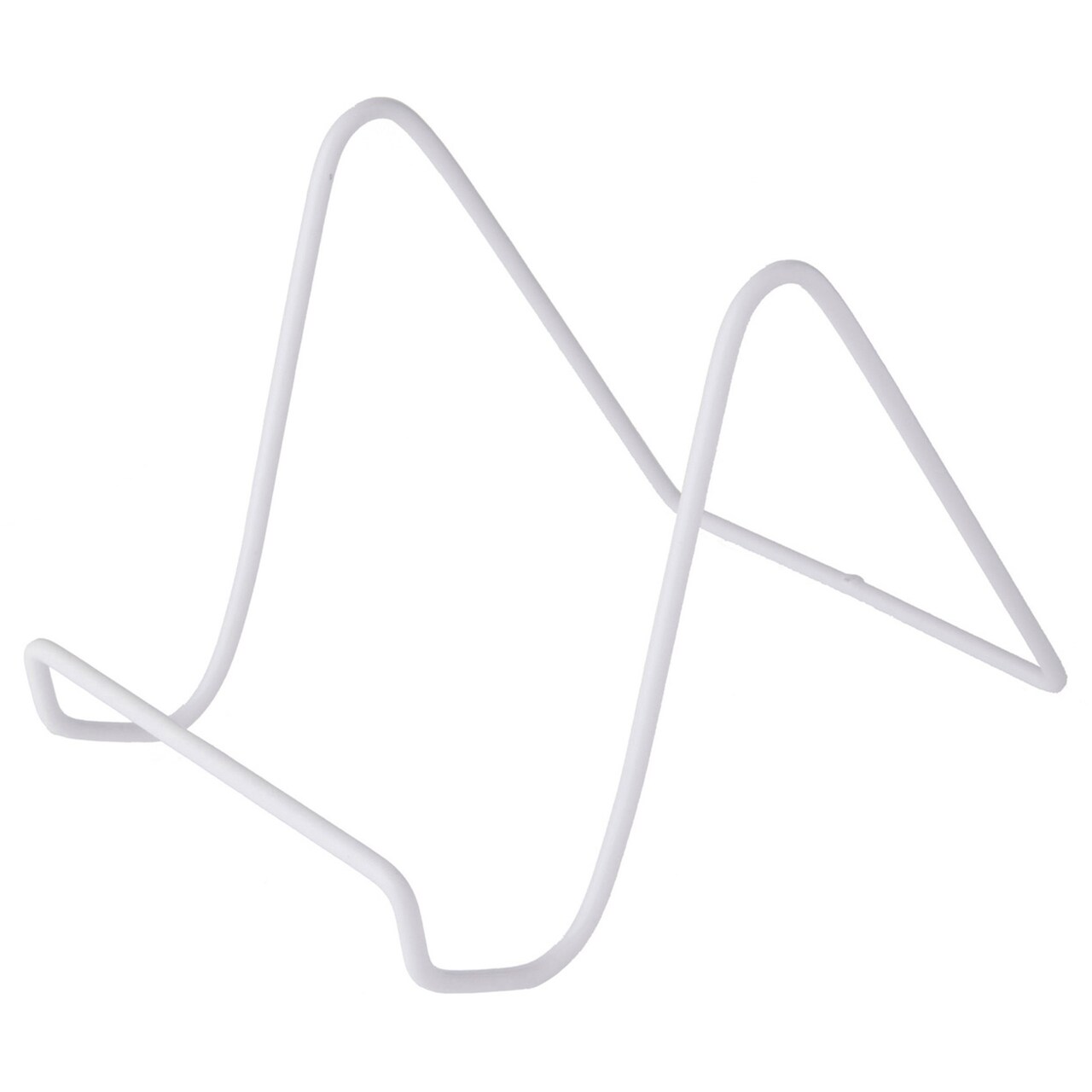 Bard's Vinyl Covered White Wire Easel Stand, 6" H x 5.5" W x 8" D